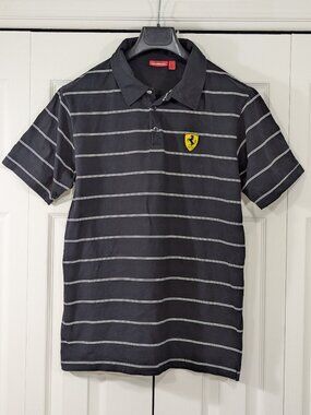 Scuderia Ferrari F1 Racing Black Polo Shirt